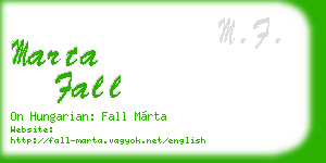 marta fall business card